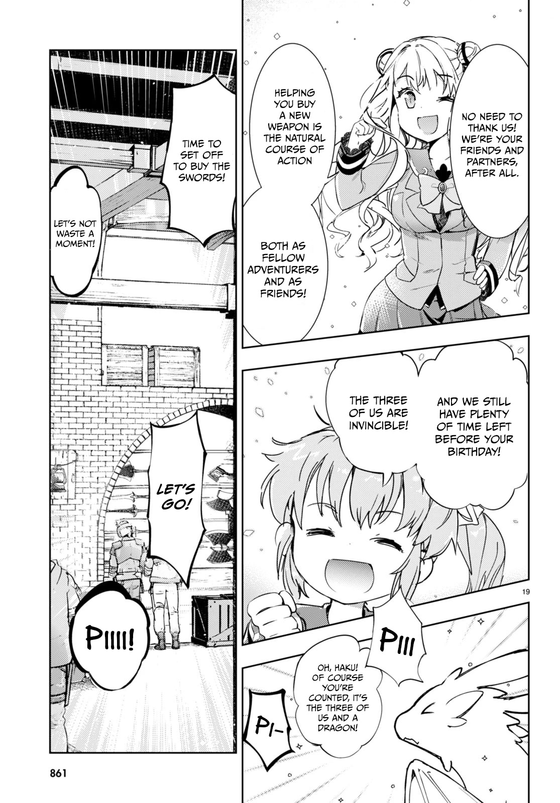 Kenshi o Mezashite Nyūgaku Shitanoni Mahō Tekisei 9999 Nandesukedo!? Chapter 60 page 19 - Chapter 60: Anna-san's Birthday Approaches