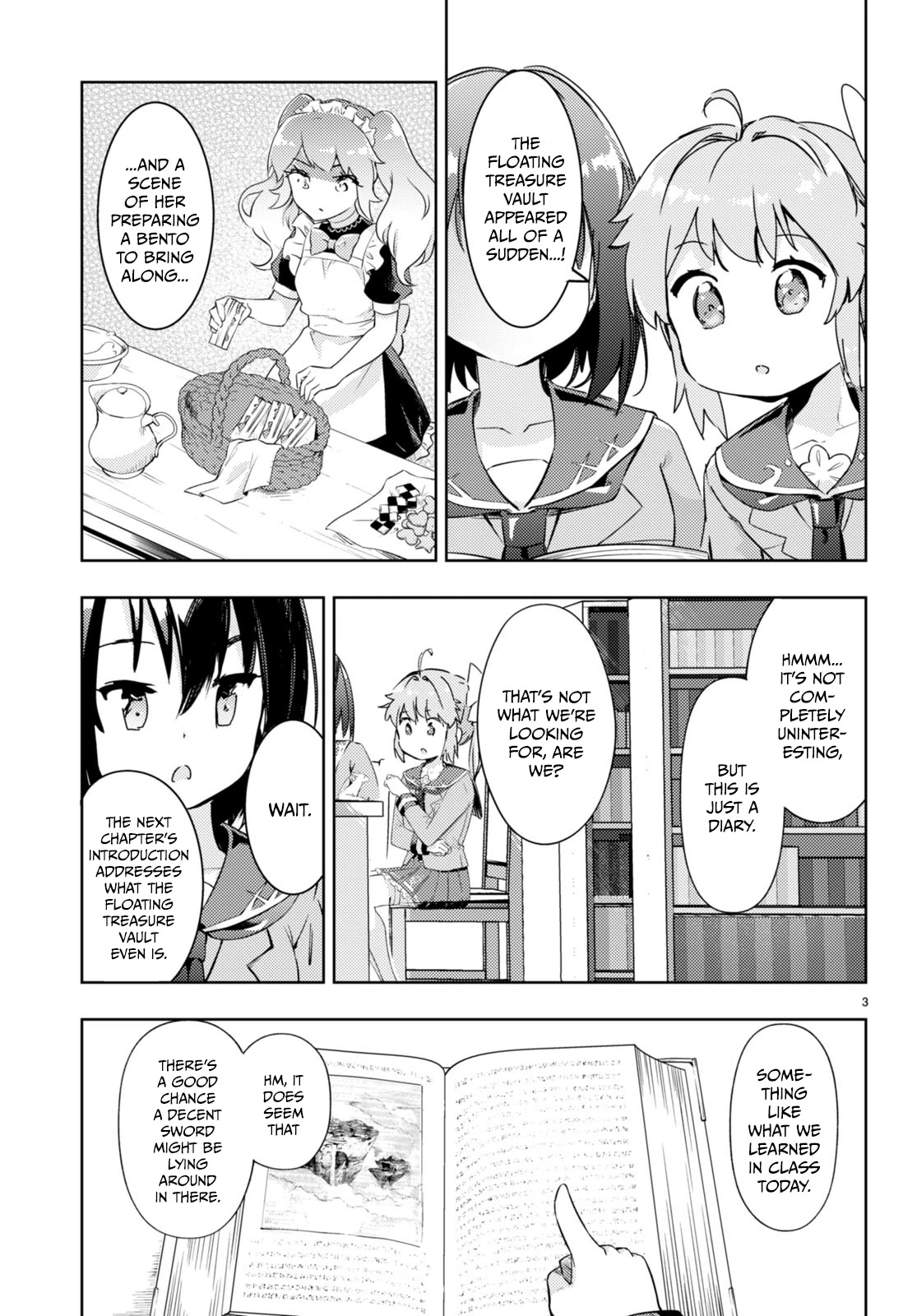 Kenshi o Mezashite Nyūgaku Shitanoni Mahō Tekisei 9999 Nandesukedo!? Chapter 62 page 3 - Chapter 62: Probing for possibilities in the floating treasure vault!