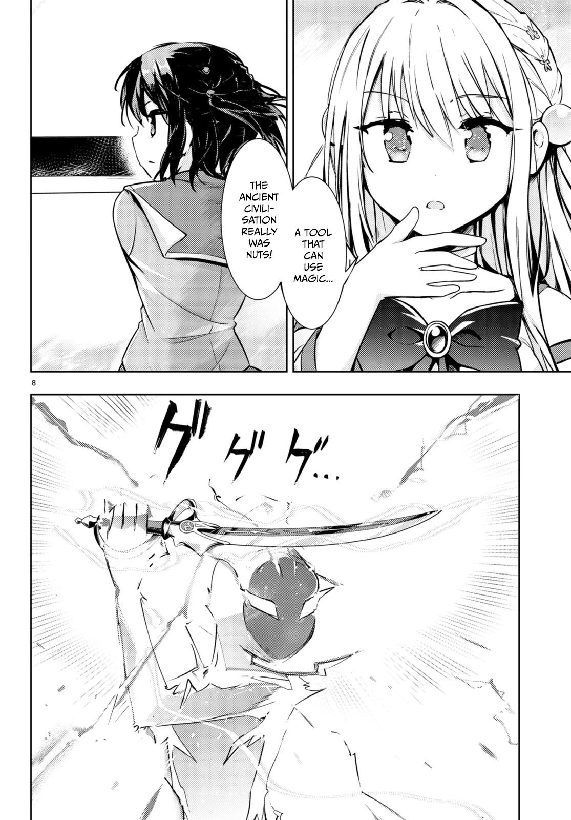 Kenshi o Mezashite Nyūgaku Shitanoni Mahō Tekisei 9999 Nandesukedo!? Chapter 66 page 8 - Chapter 66: Battling the Magic Sword!