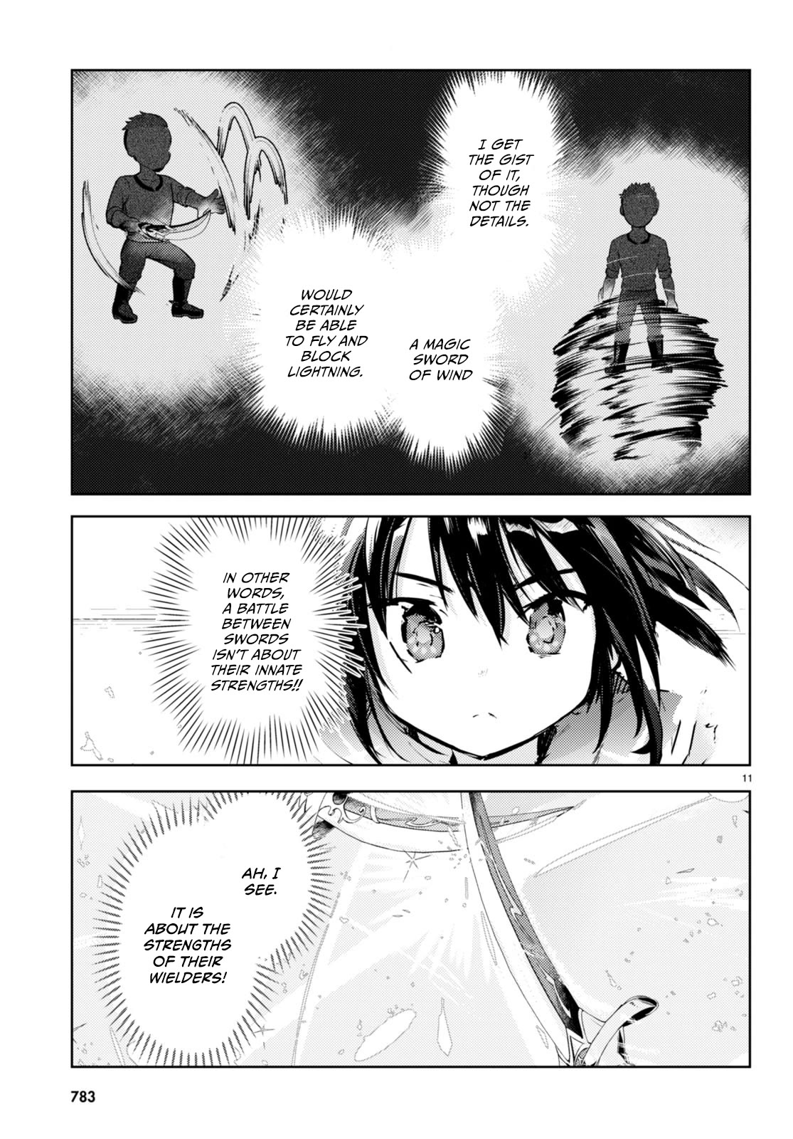 Kenshi o Mezashite Nyūgaku Shitanoni Mahō Tekisei 9999 Nandesukedo!? Chapter 68 page 11 - Chapter 68: Showdown of Wind and Lightning!!