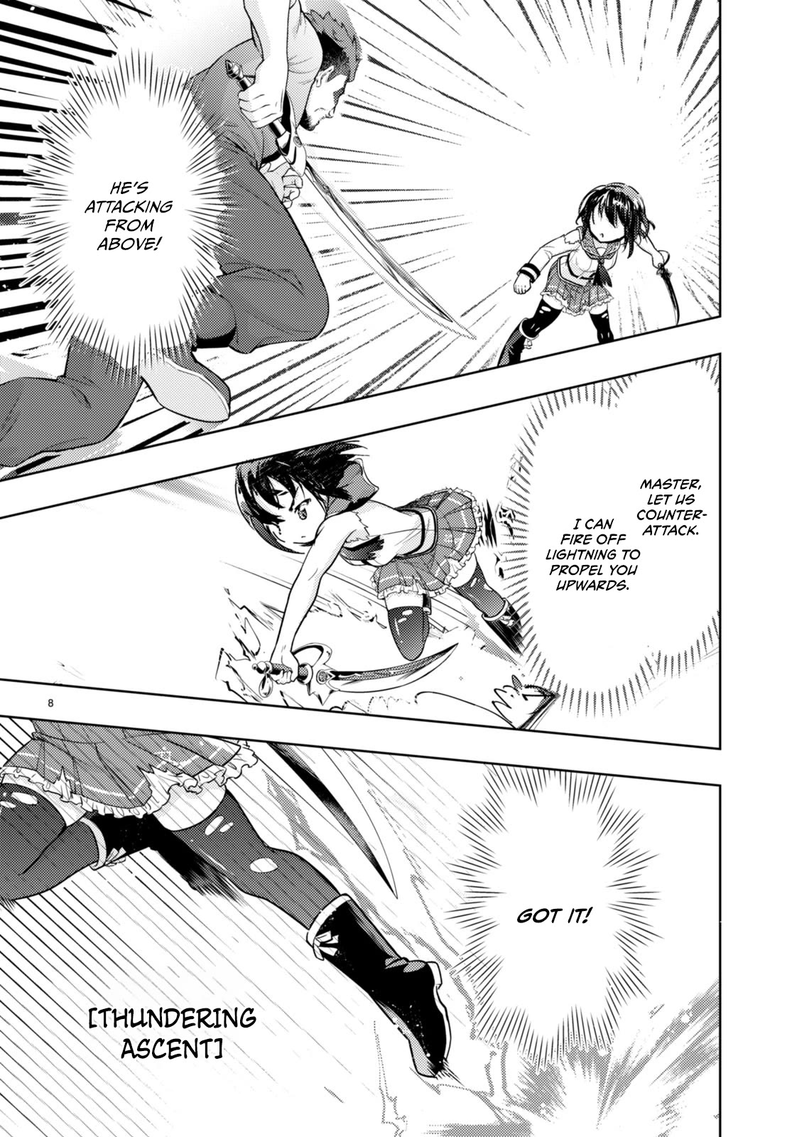 Kenshi o Mezashite Nyūgaku Shitanoni Mahō Tekisei 9999 Nandesukedo!? Chapter 68 page 8 - Chapter 68: Showdown of Wind and Lightning!!