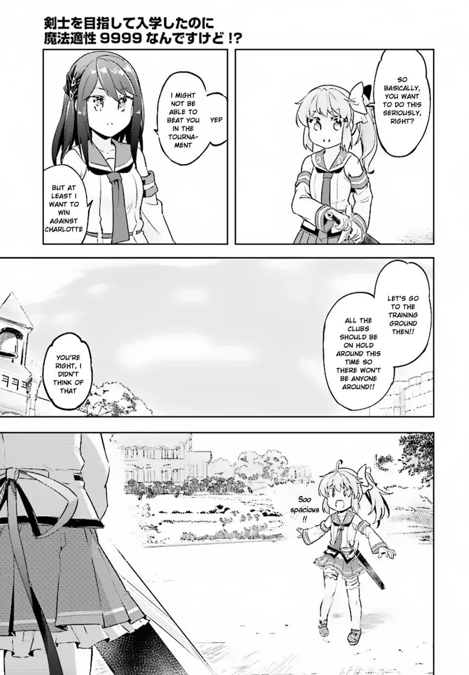Kenshi o Mezashite Nyūgaku Shitanoni Mahō Tekisei 9999 Nandesukedo!? Chapter 8 page 7 - Chapter 8: The Star of the Prelims!!