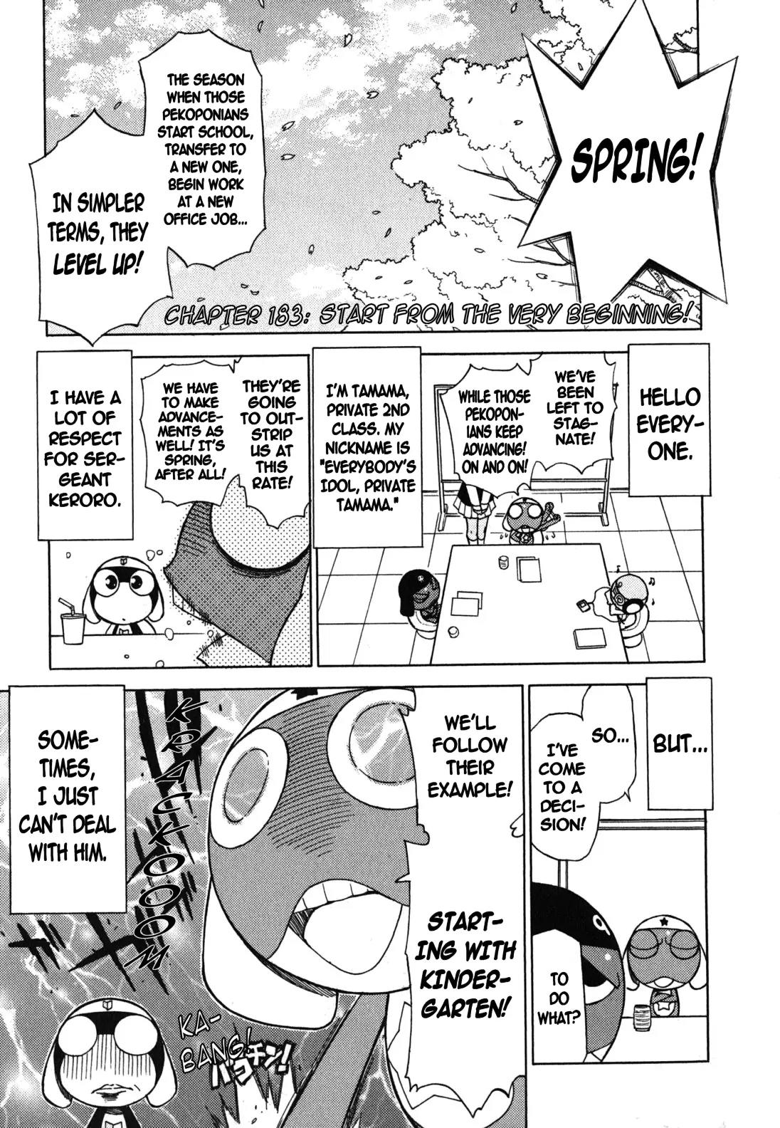 Keroro Gunsou Chapter 183 page 1 - Chapter 183: Start From the Very Beginning!