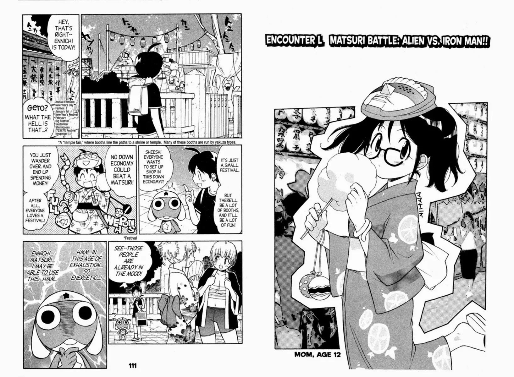 Keroro Gunsou Chapter 50 page 1 - Chapter 50: Matsuri Battle: Alien vs. Iron Man!!