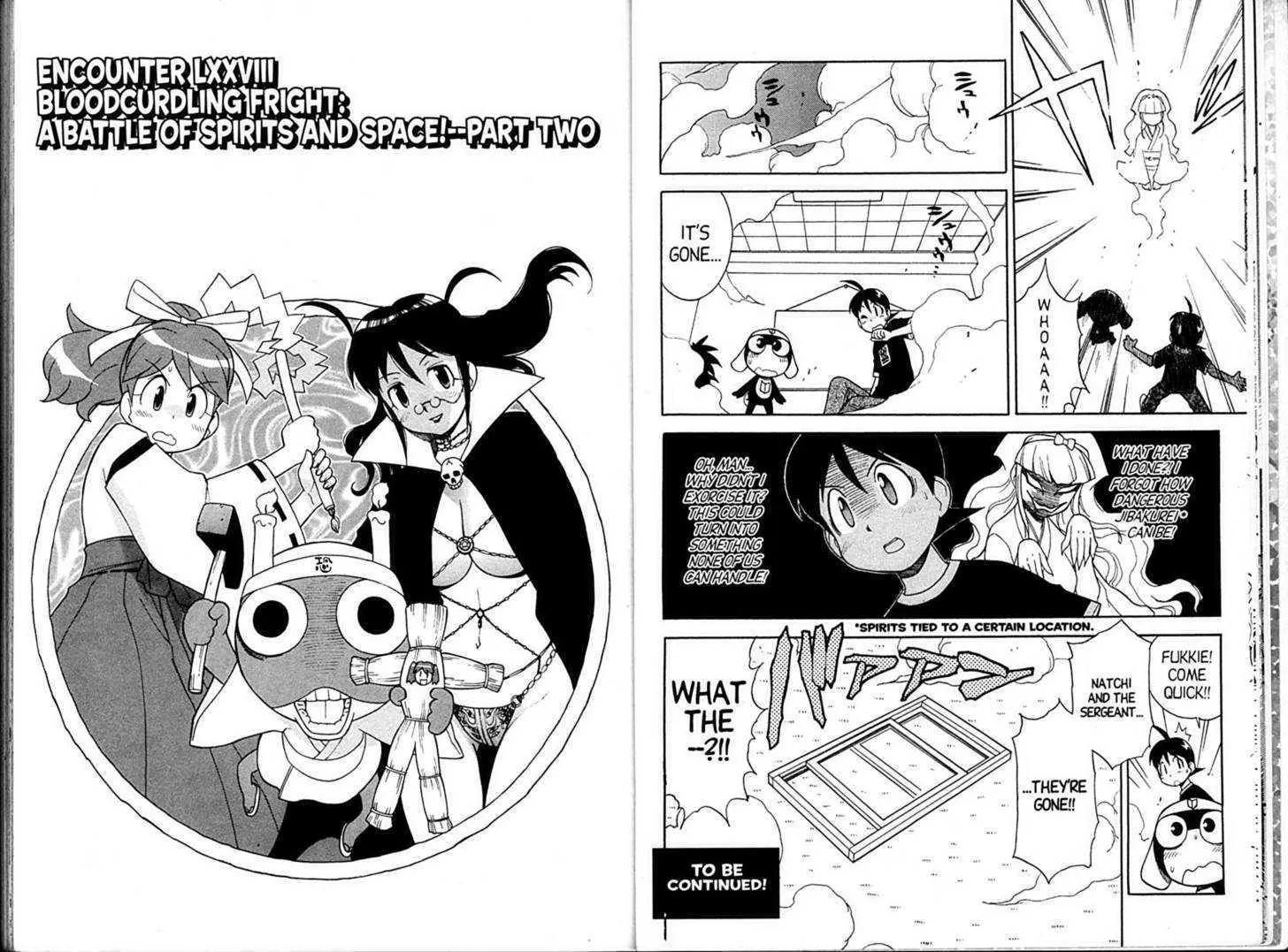 Keroro Gunsou Chapter 78 page 1 - Chapter 78: Bloodcurdling Fright: A Battle Of Spirits And Space! Part 2