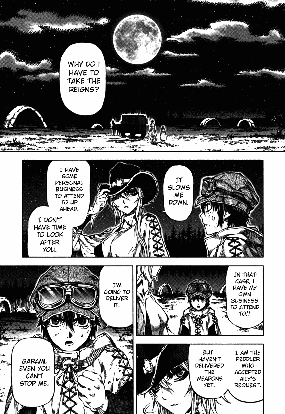 Kiba no Tabishounin - The Arms Peddler Chapter 32 page 1 - Chapter 32: Night's Demise 2