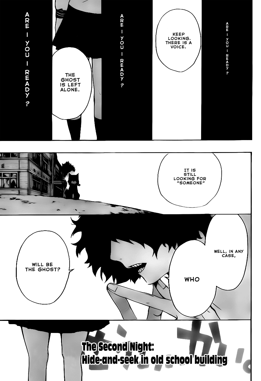 Kiben Gakuha, Yotsuya Senpai no Kaidan. Chapter 2 page 3 - Chapter 2: Hide-and-Seek in the Old School Building