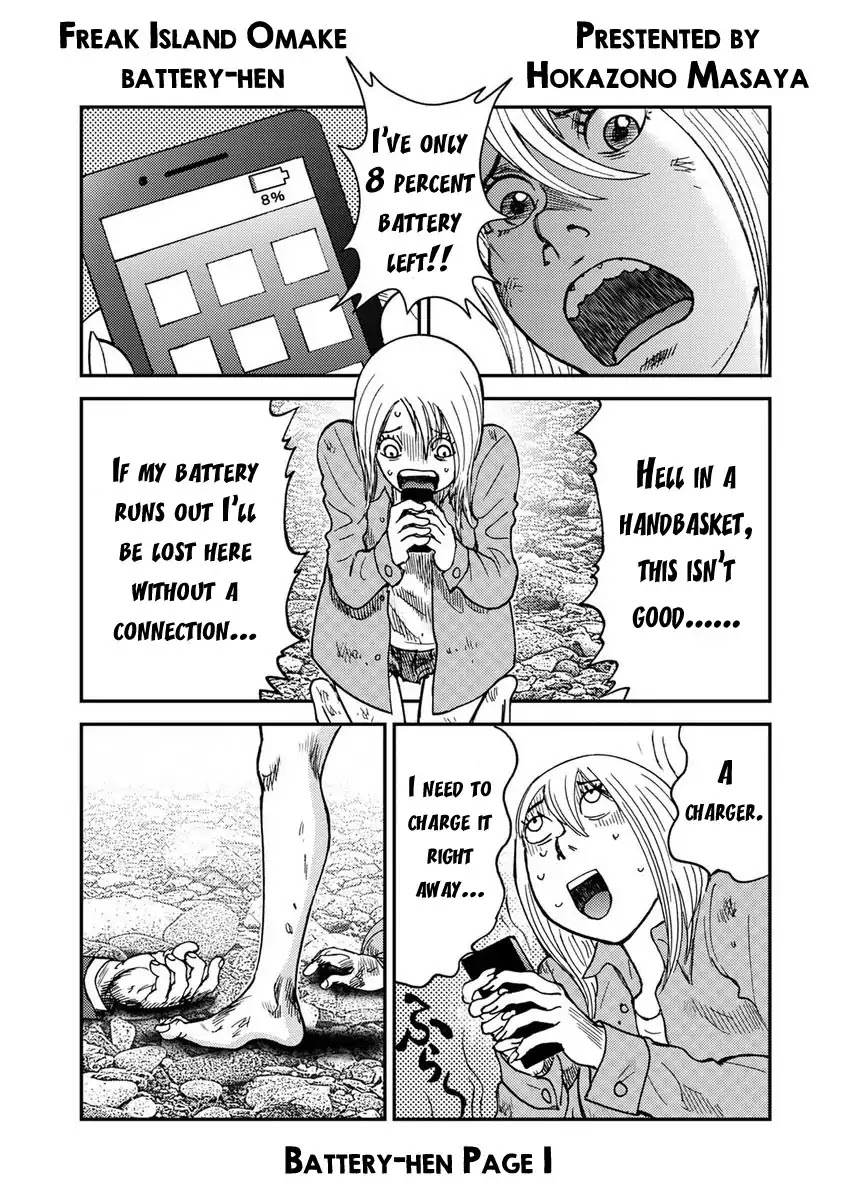 Kichikujima Chapter 52.5 page 1 - Chapter 52.5: Omake Battery-hen