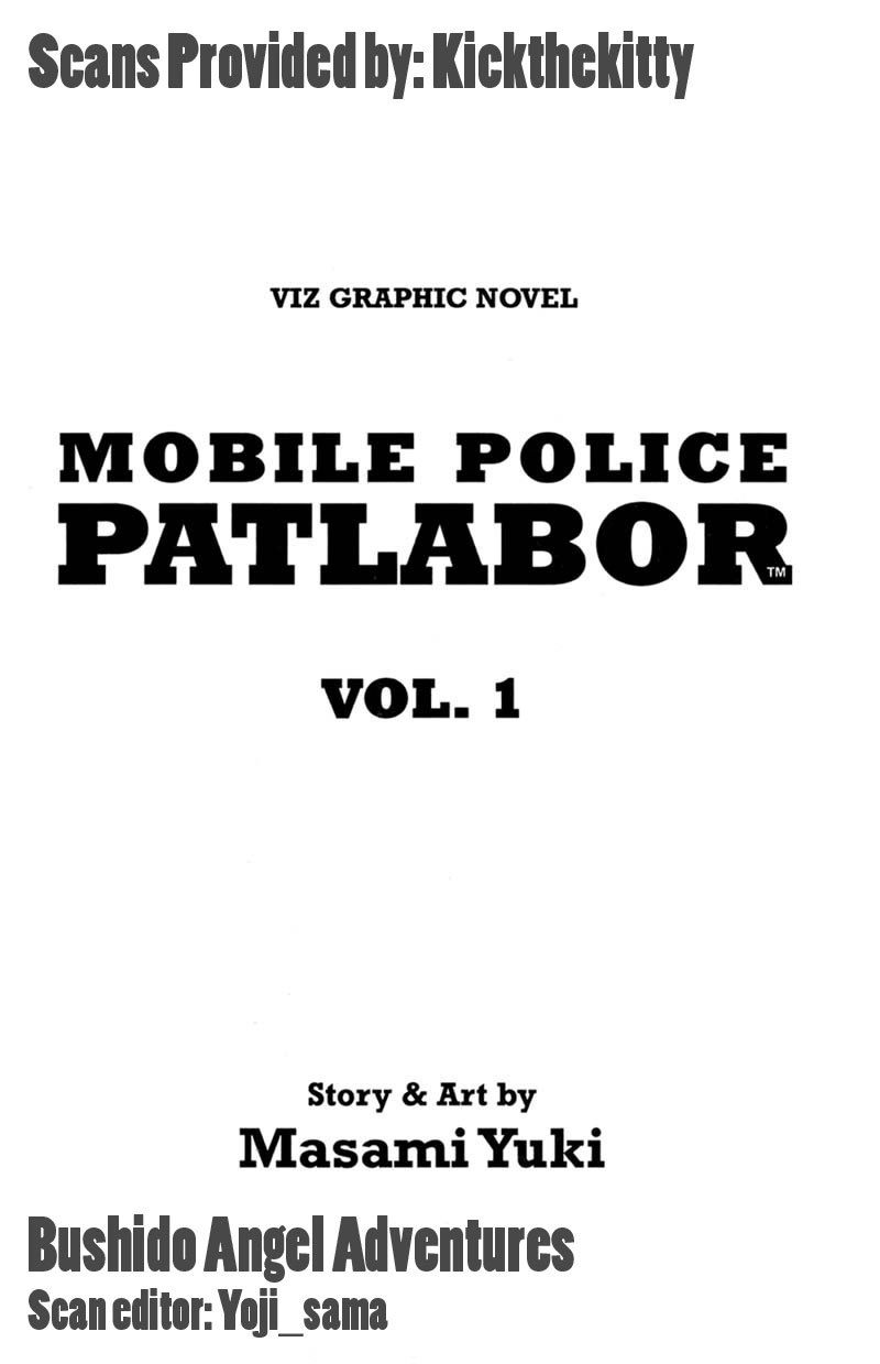Kidou Keisatsu Patlabor Chapter 1.0 page 3 - Vol.1 Chapter 0: Prologue