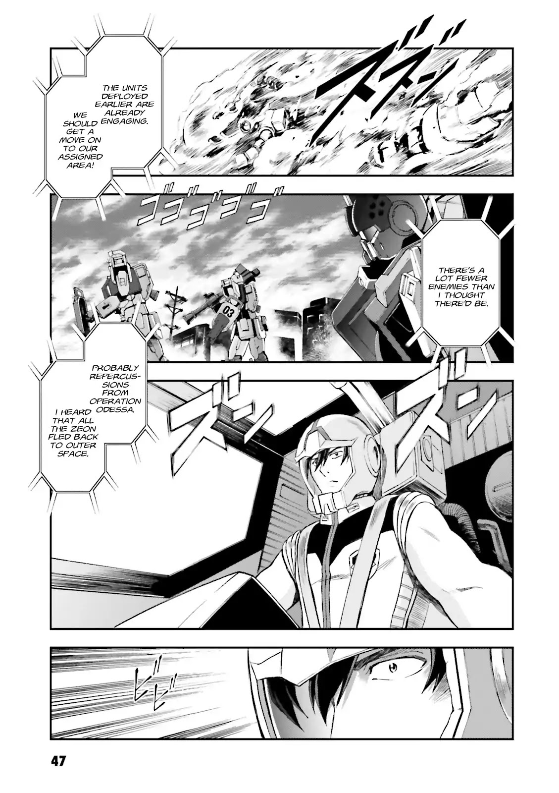 Kidou Sensei Gundam Gaiden - The Blue Destiny (TAICHI You) Chapter 2 page 15 - Chapter 2: Stage 2 - Attack by Moonlight