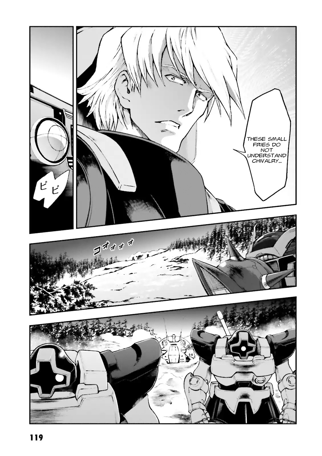Kidou Sensei Gundam Gaiden - The Blue Destiny (TAICHI You) Chapter 4 page 12 - Chapter 4: Stage 4 - Tenacious Trackers