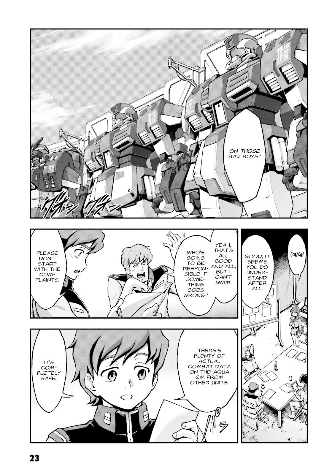Kidou Sensei Gundam Gaiden - The Blue Destiny (TAICHI You) Chapter 6 page 23 - Chapter 6: Ace Pilot
