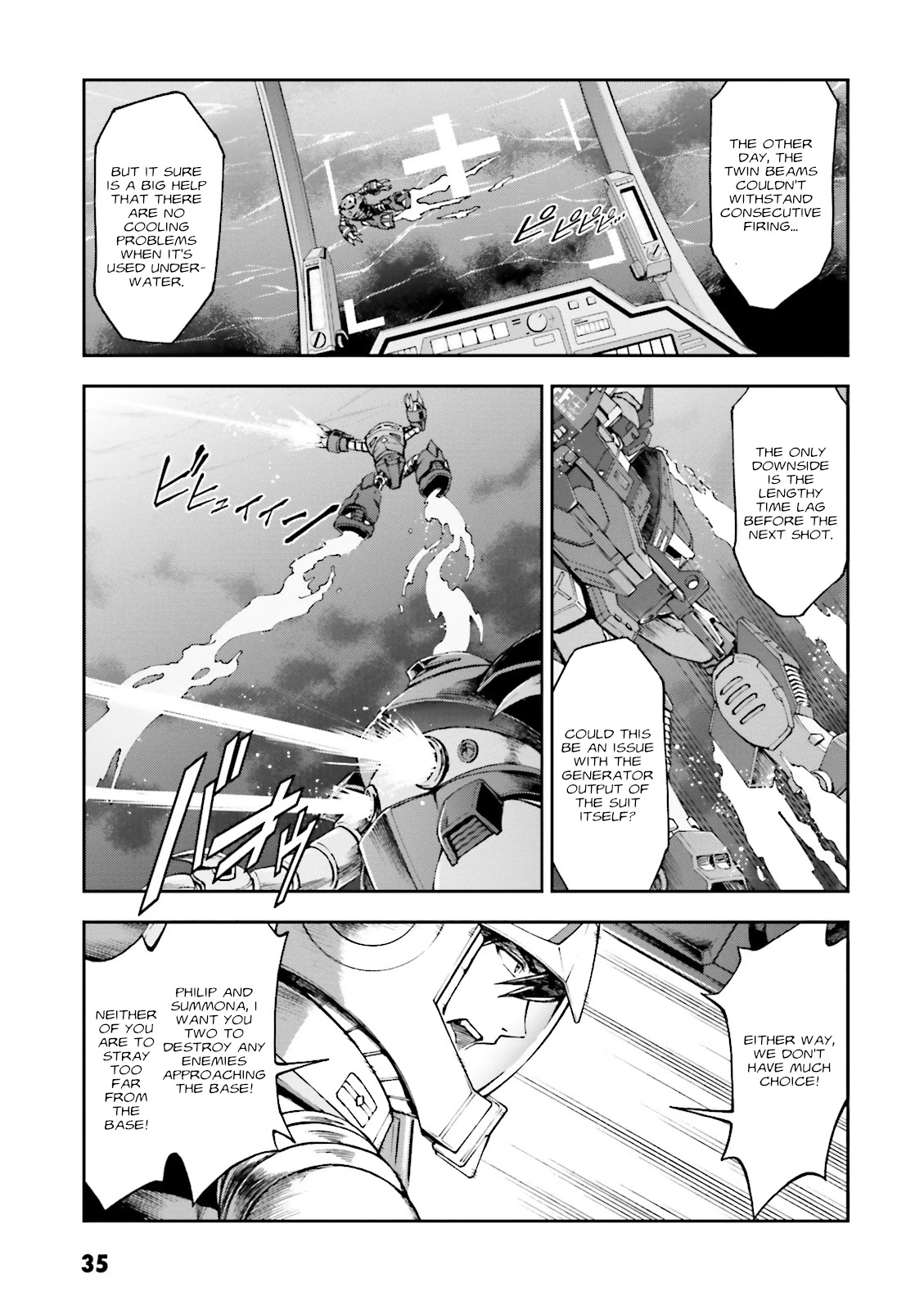 Kidou Sensei Gundam Gaiden - The Blue Destiny (TAICHI You) Chapter 6 page 35 - Chapter 6: Ace Pilot