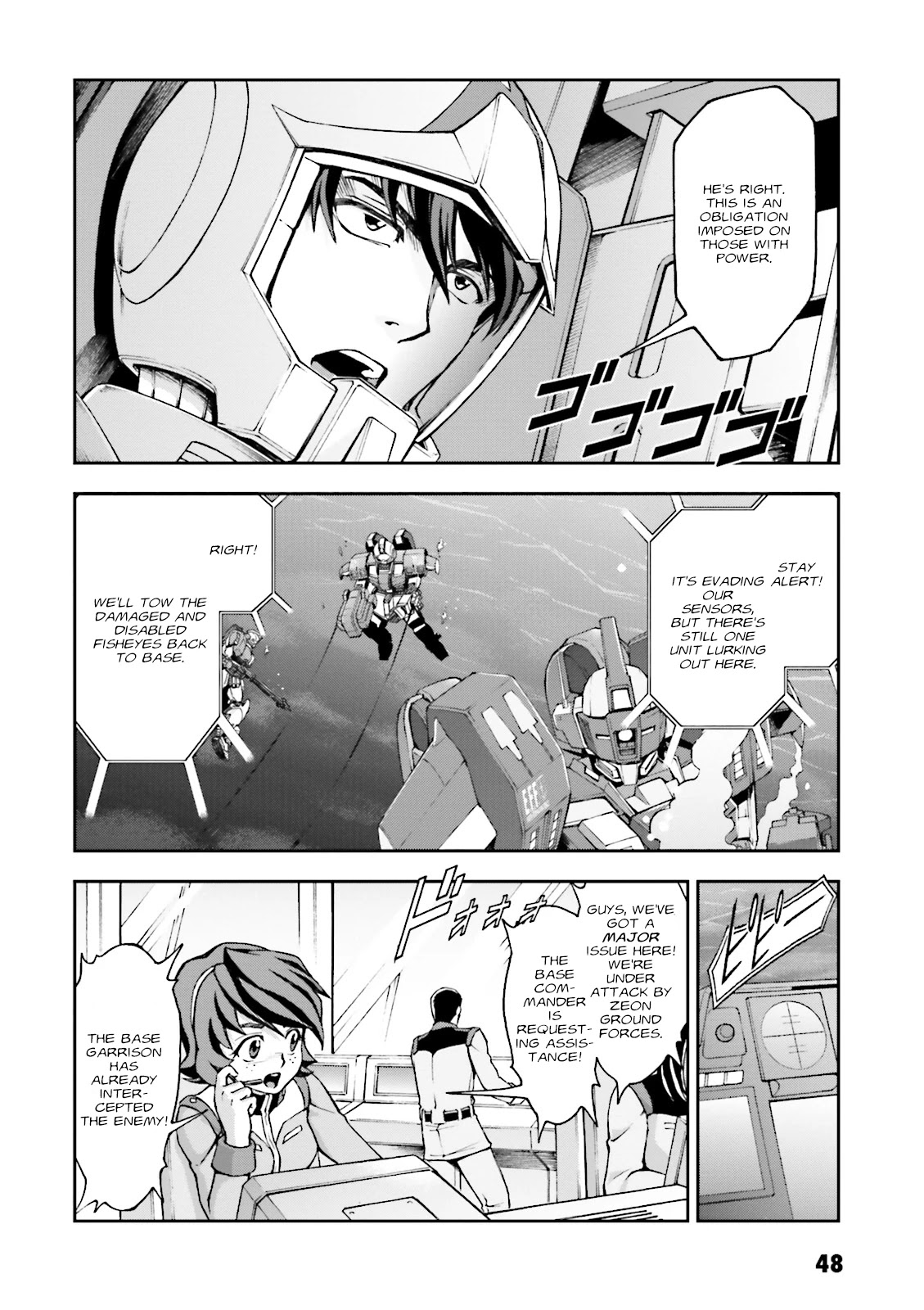 Kidou Sensei Gundam Gaiden - The Blue Destiny (TAICHI You) Chapter 7 page 9 - Chapter 7: Battle Of Newbern Base