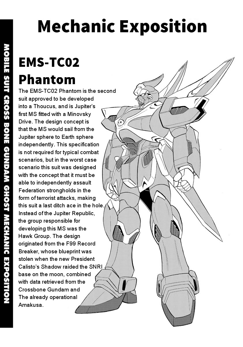 Kidou Senshi Crossbone Gundam Ghost Chapter 18.5 page 1 - Chapter 18.5: Volume 4 Mechanical Exposition