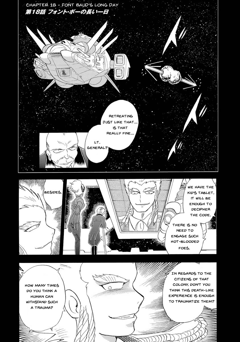 Kidou Senshi Crossbone Gundam Ghost Chapter 18 page 1 - Chapter 18: Font Baud's Long Day