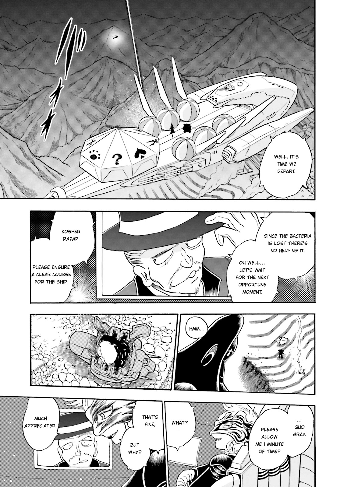 Kidou Senshi Crossbone Gundam Ghost Chapter 33 page 23 - Chapter 33: Font On A Tightrope