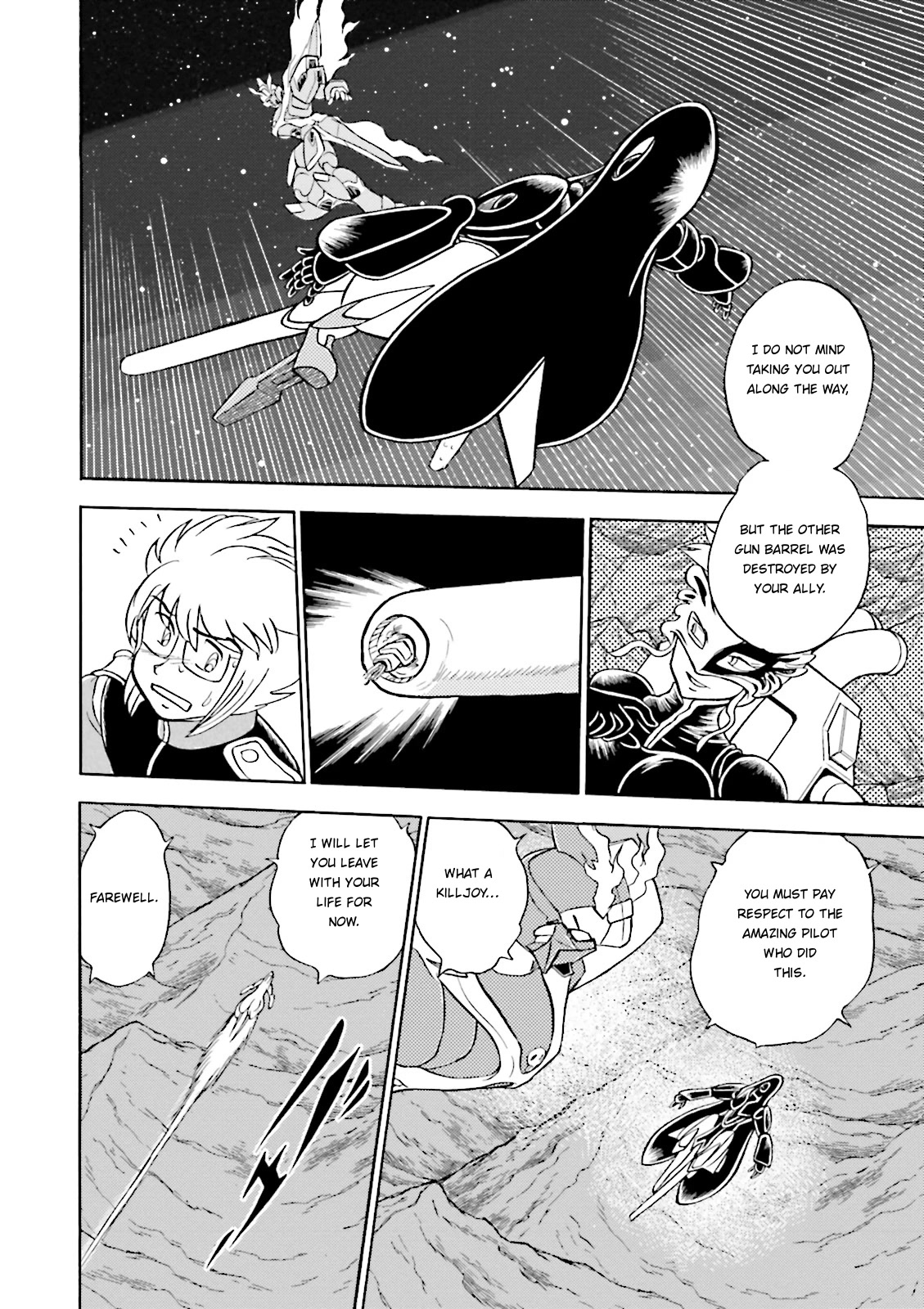 Kidou Senshi Crossbone Gundam Ghost Chapter 33 page 34 - Chapter 33: Font On A Tightrope