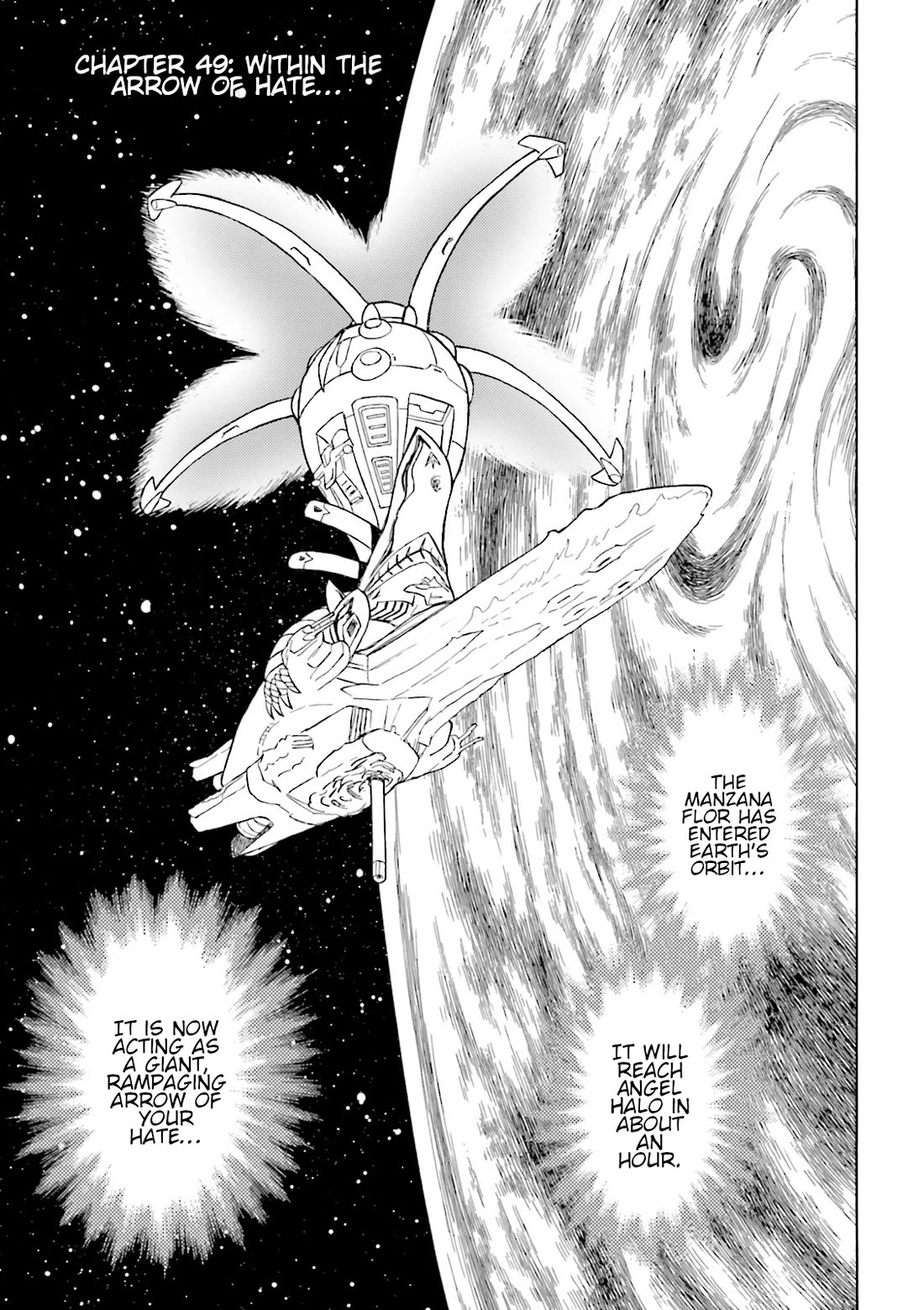 Kidou Senshi Crossbone Gundam Ghost Chapter 49 page 1 - Chapter 49: Within The Arrow Of Hate