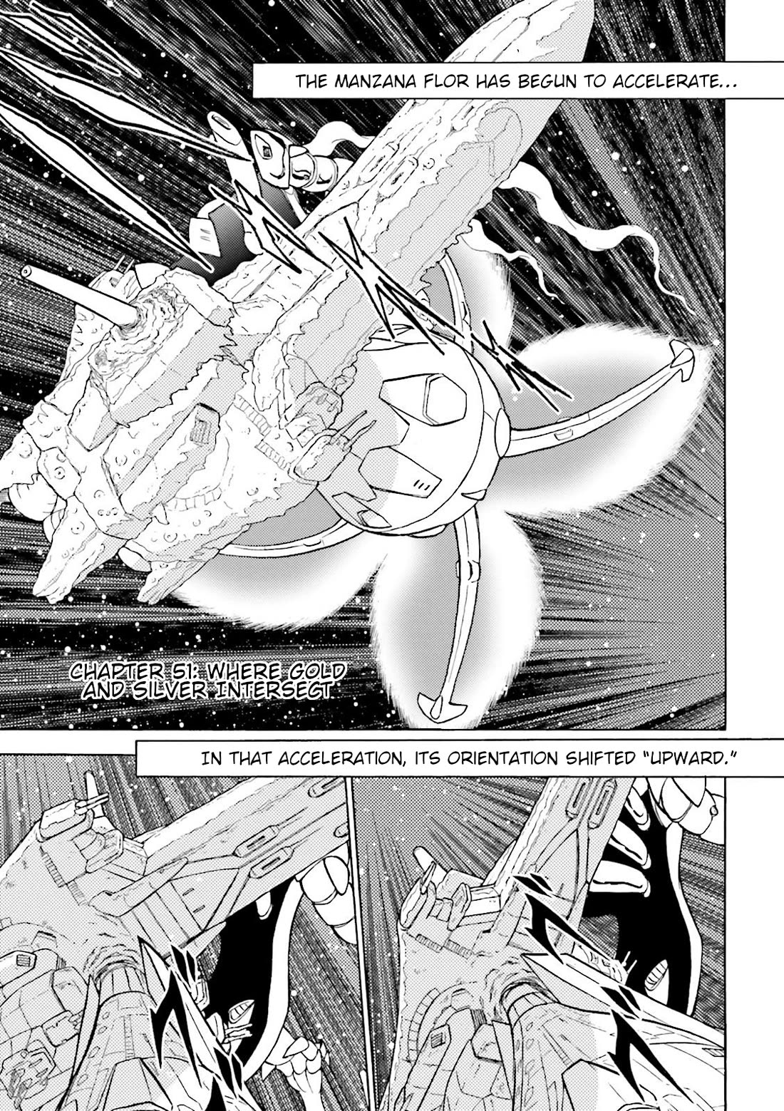Kidou Senshi Crossbone Gundam Ghost Chapter 51 page 1 - Chapter 51: Where Gold and Silver Intersect