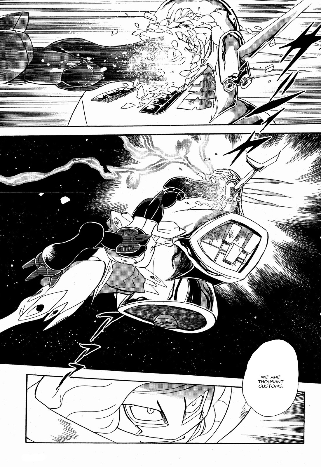 Kidou Senshi Crossbone Gundam Ghost Chapter 9 page 12 - Chapter 9: v Gundam vs Crossbone Gundam