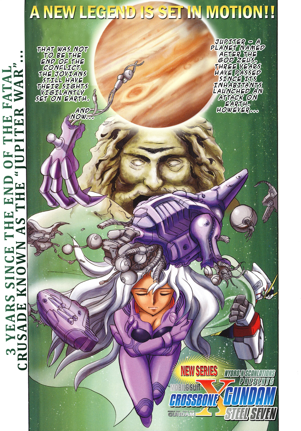 Kidou Senshi Crossbone Gundam Koutetsu no Shichinin Chapter 1 page 1 - Chapter 1: Tonight, Once Again, Europa Falls Behind Zeus