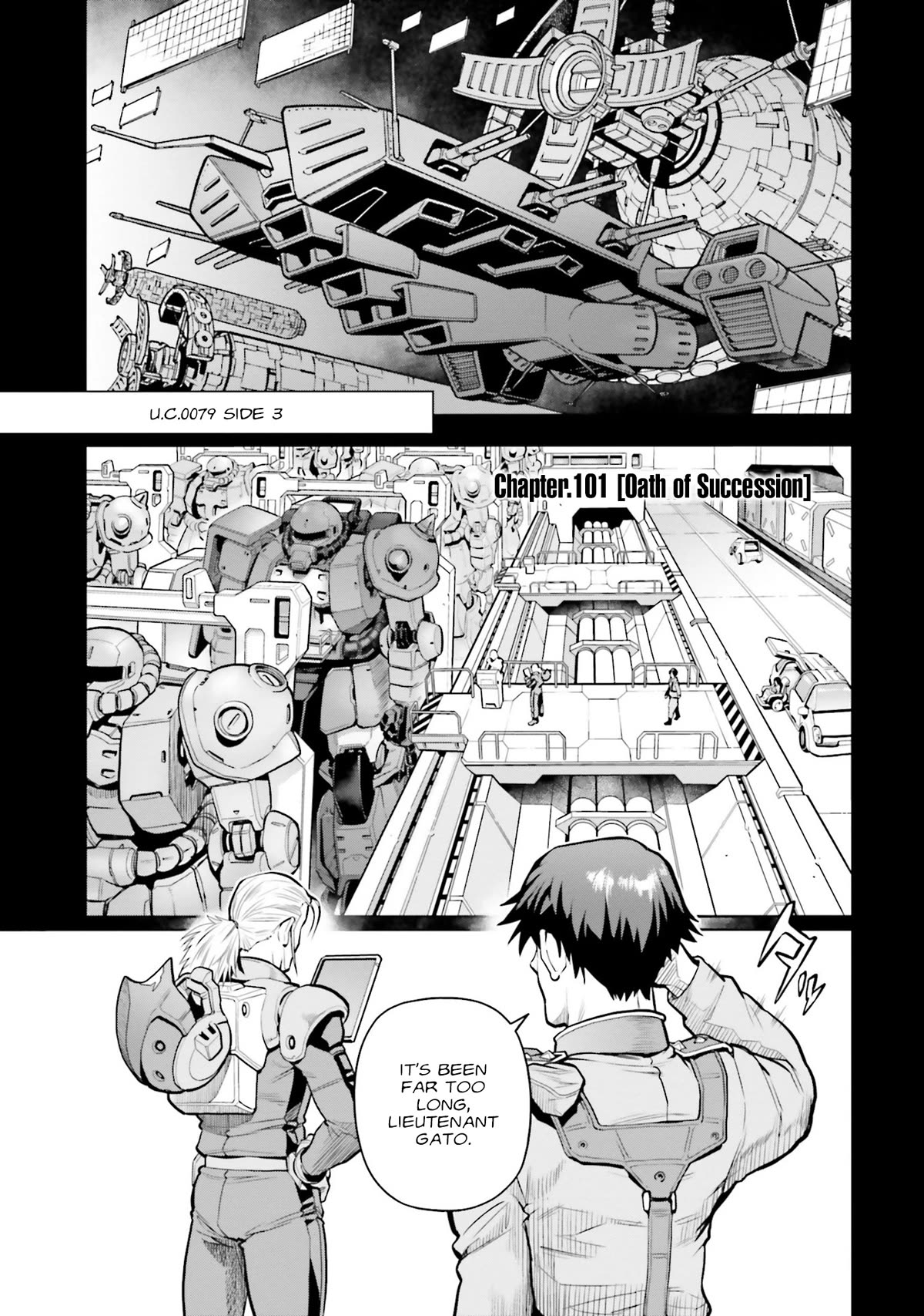 Kidou Senshi Gundam 0083 Rebellion Chapter 101 page 2 - Chapter 101: Oath of Succession