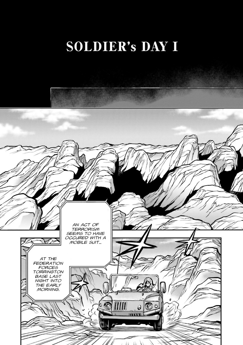 Kidou Senshi Gundam 0083 Rebellion Chapter 12.5 page 1 - Chapter 12.5: SOLDIER's DAY I