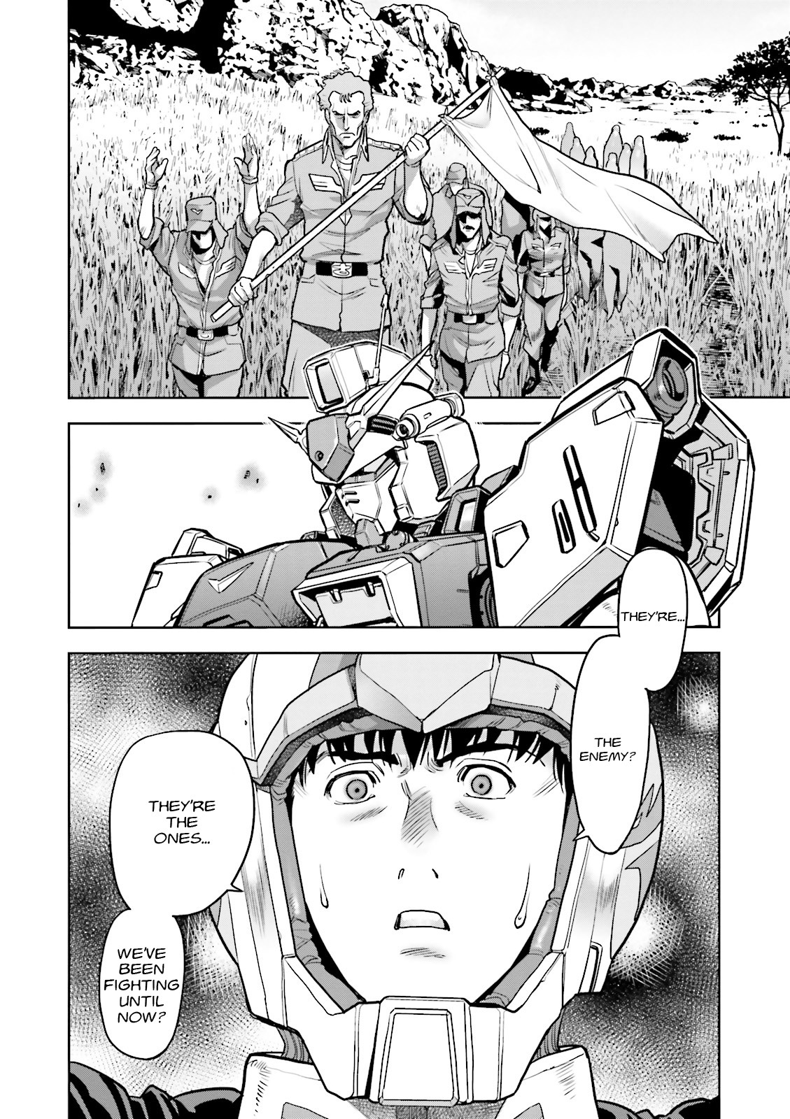 Kidou Senshi Gundam 0083 Rebellion Chapter 23 page 12 - Chapter 23: A Flag of Surrender