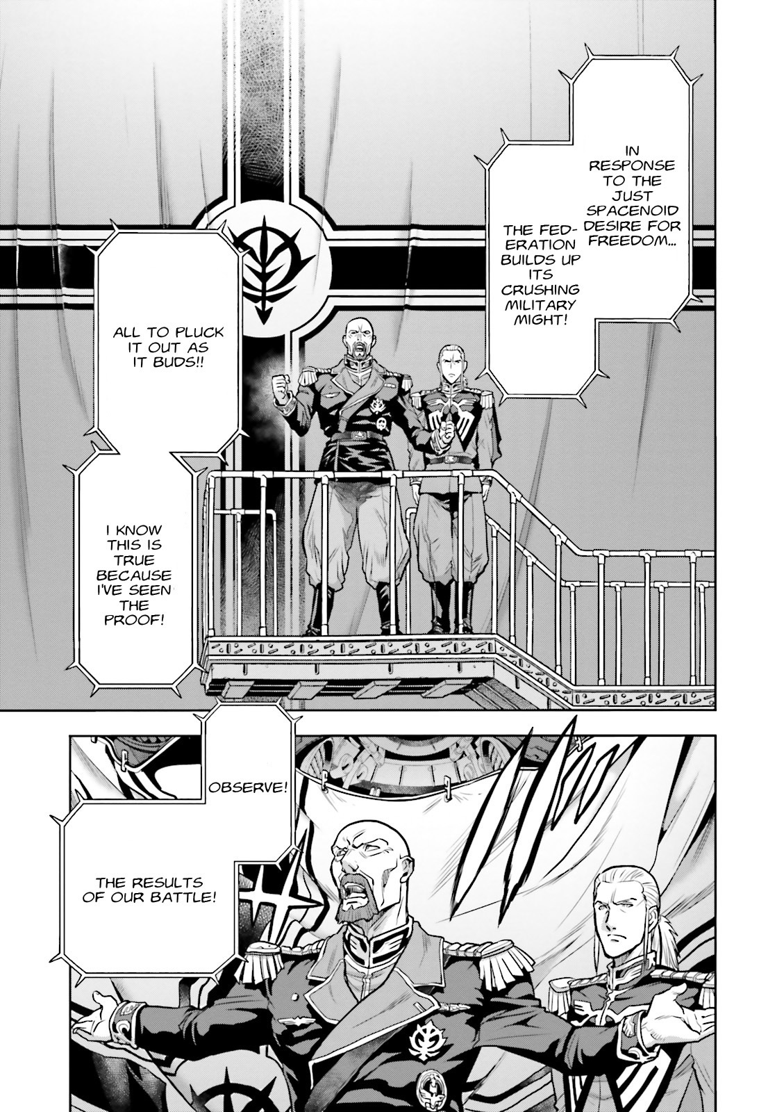 Kidou Senshi Gundam 0083 Rebellion Chapter 30 page 15 - Chapter 30: Declaration of War