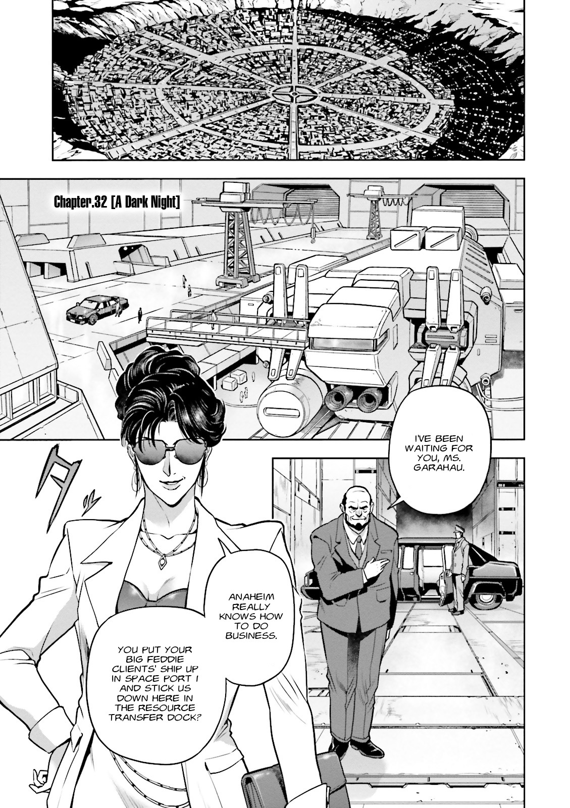 Kidou Senshi Gundam 0083 Rebellion Chapter 32 page 1 - Chapter 32: A Dark Night