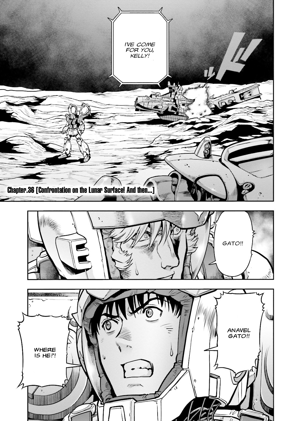Kidou Senshi Gundam 0083 Rebellion Chapter 36 page 1 - Chapter 36: Confrontation on the Lunar Surface! And Then...