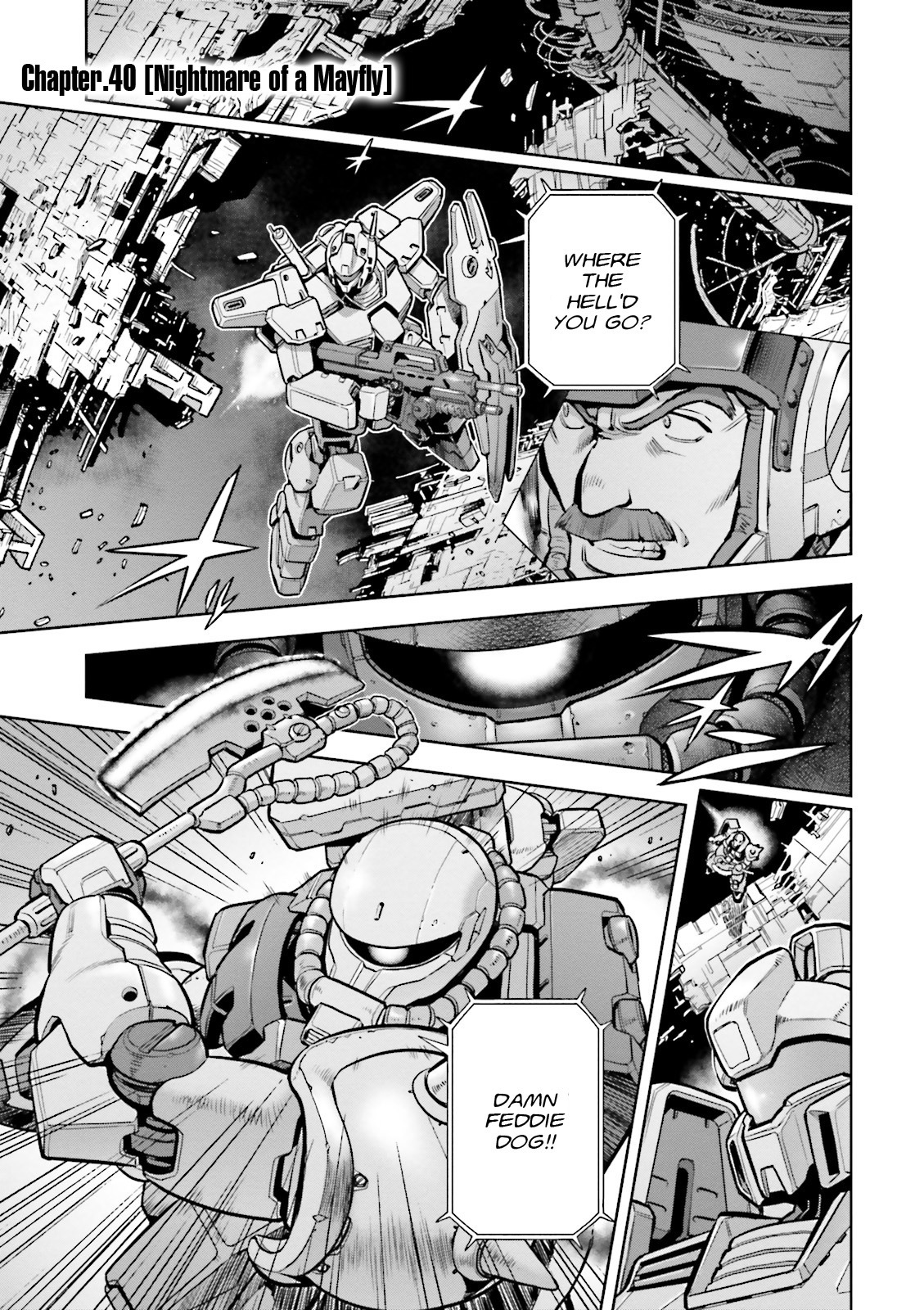 Kidou Senshi Gundam 0083 Rebellion Chapter 40 page 1 - Chapter 40: Nightmare of a Mayfly
