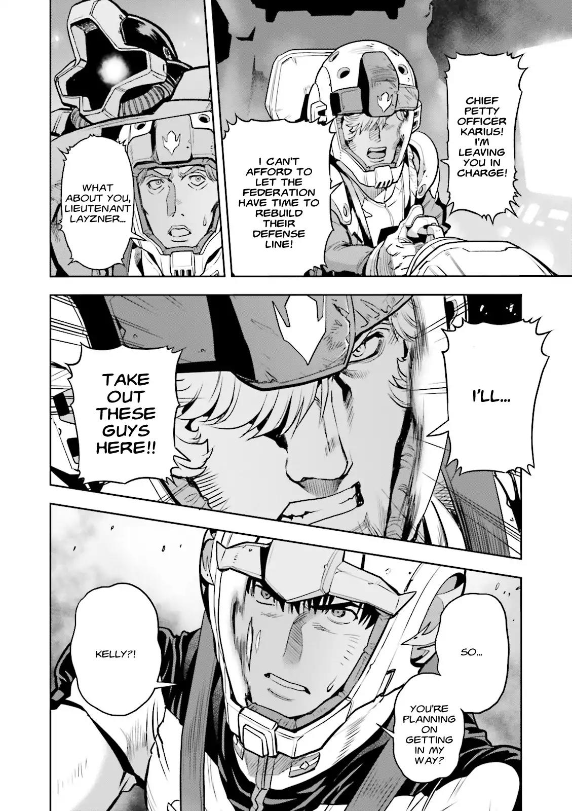 Kidou Senshi Gundam 0083 Rebellion Chapter 45 page 22 - Chapter 45: Clash Under a Crimson Sky