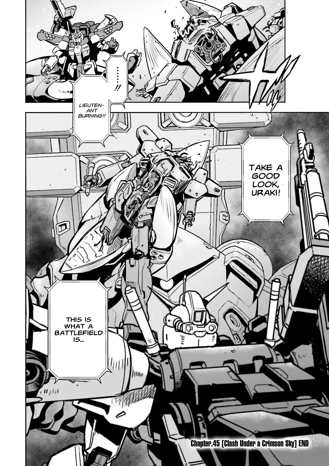 Kidou Senshi Gundam 0083 Rebellion Chapter 45 page 32 - Chapter 45: Clash Under a Crimson Sky