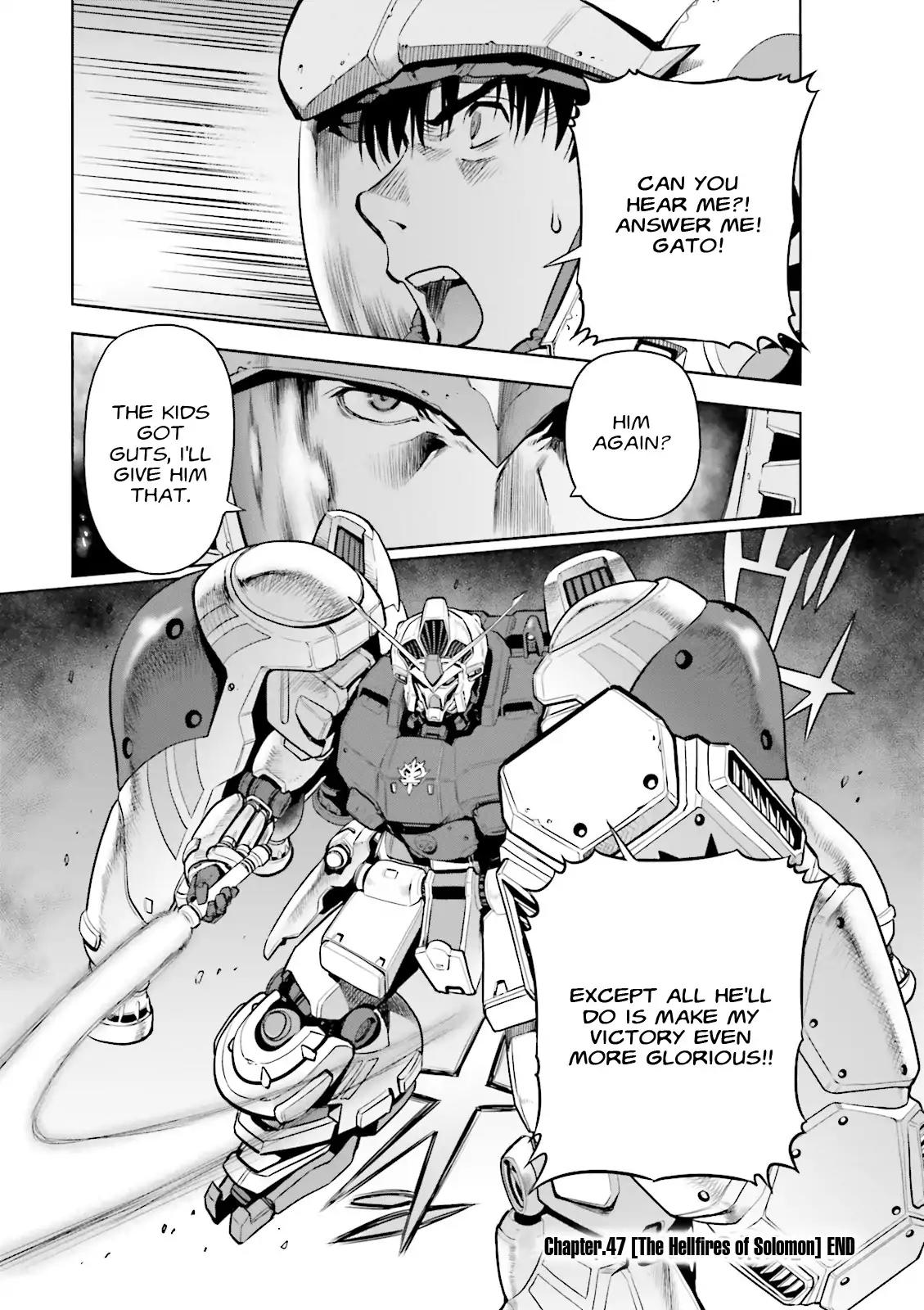Kidou Senshi Gundam 0083 Rebellion Chapter 47 page 34 - Chapter 47: The Hellfires of Solomon