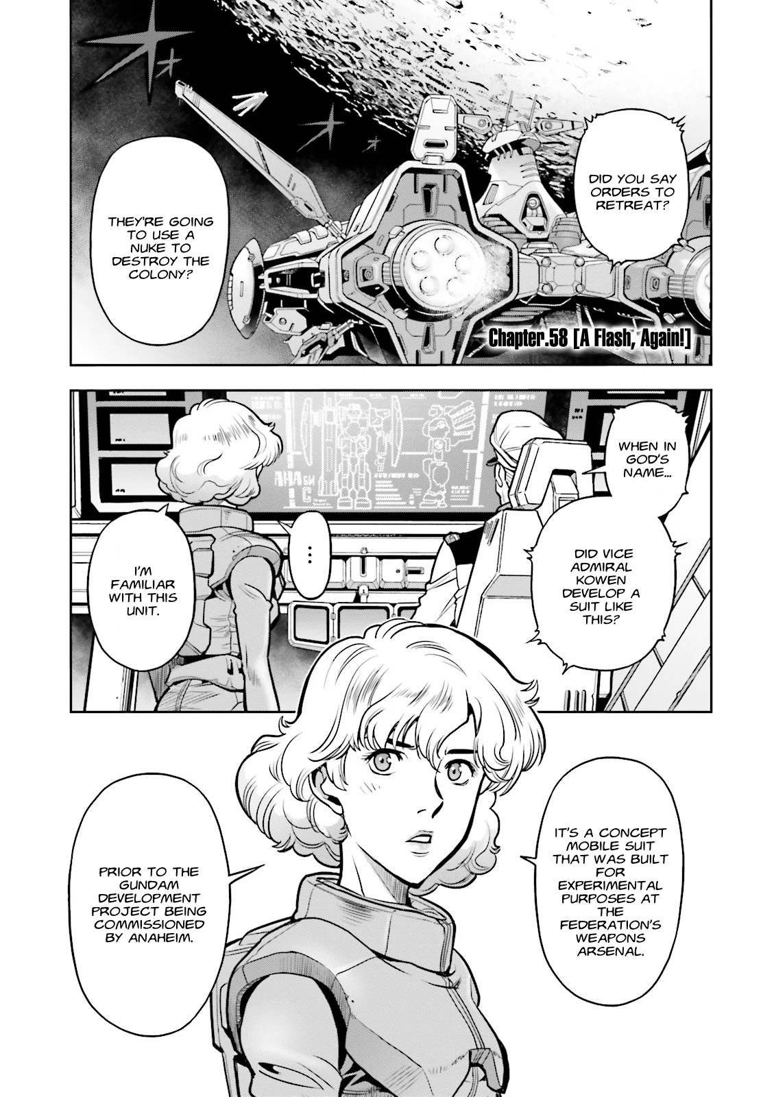 Kidou Senshi Gundam 0083 Rebellion Chapter 58 page 1 - Chapter 58: A Flash, Again