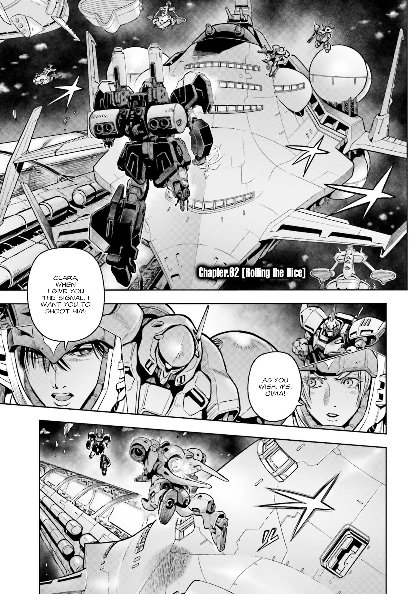 Kidou Senshi Gundam 0083 Rebellion Chapter 62 page 1 - Chapter 62: Rolling the Dice