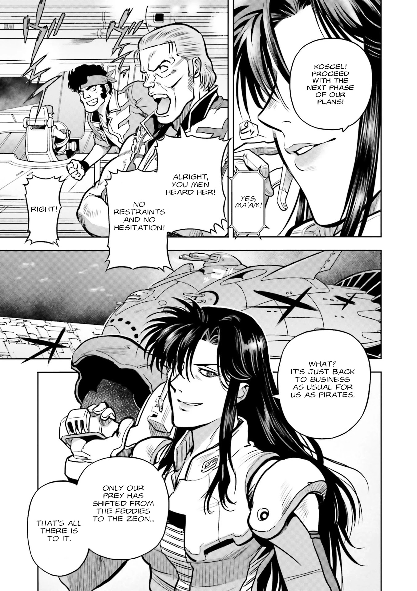 Kidou Senshi Gundam 0083 Rebellion Chapter 65 page 11 - Chapter 65: The Turmoil of Gunsmoke