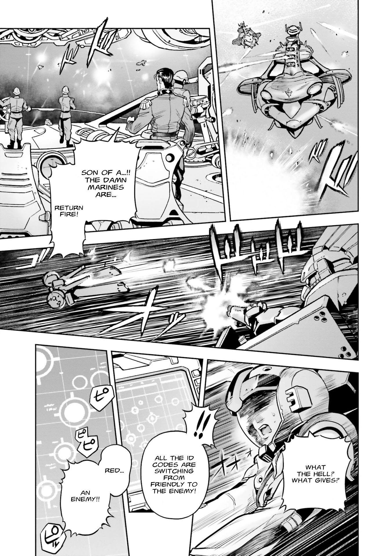 Kidou Senshi Gundam 0083 Rebellion Chapter 65 page 13 - Chapter 65: The Turmoil of Gunsmoke