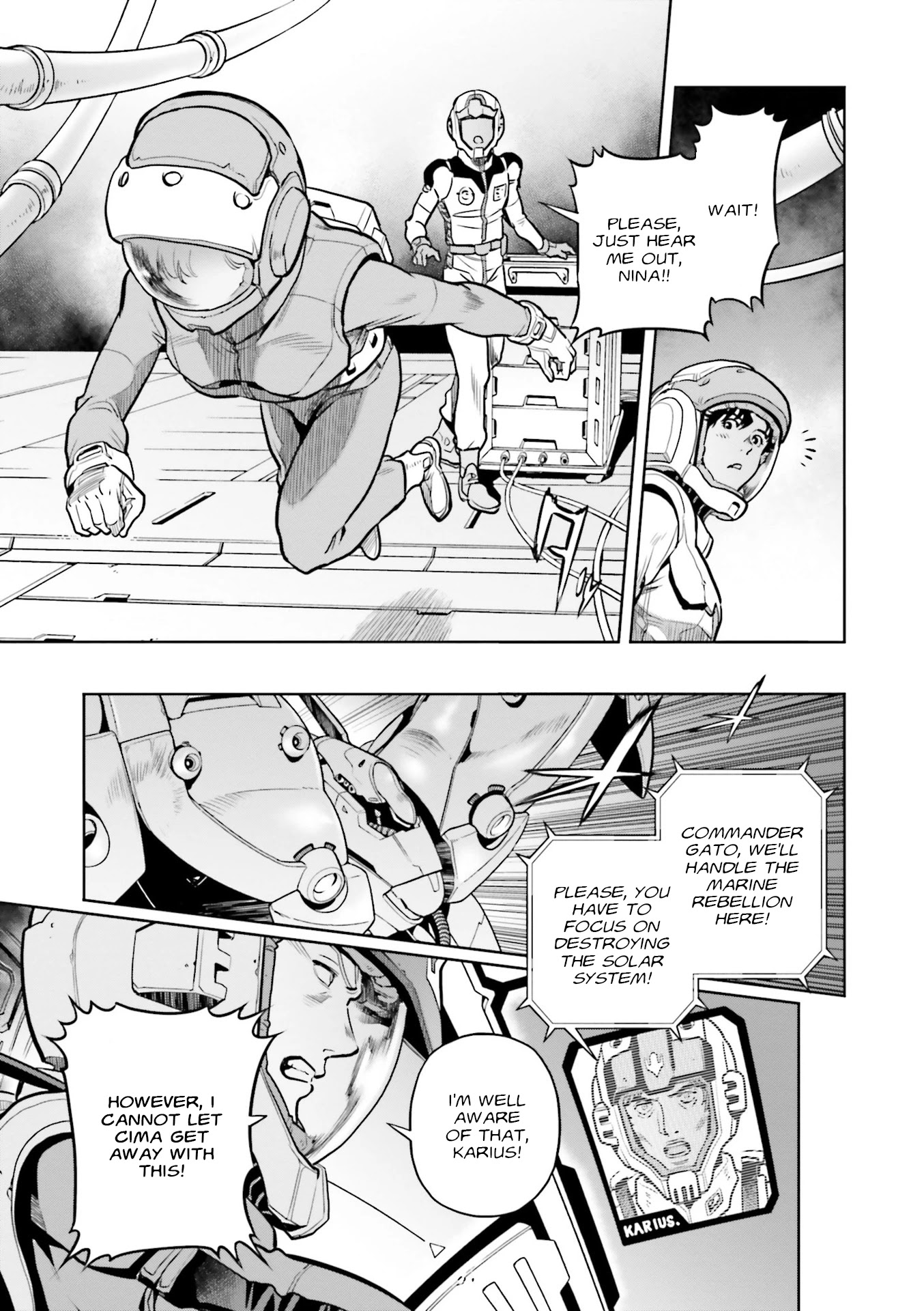 Kidou Senshi Gundam 0083 Rebellion Chapter 65 page 23 - Chapter 65: The Turmoil of Gunsmoke