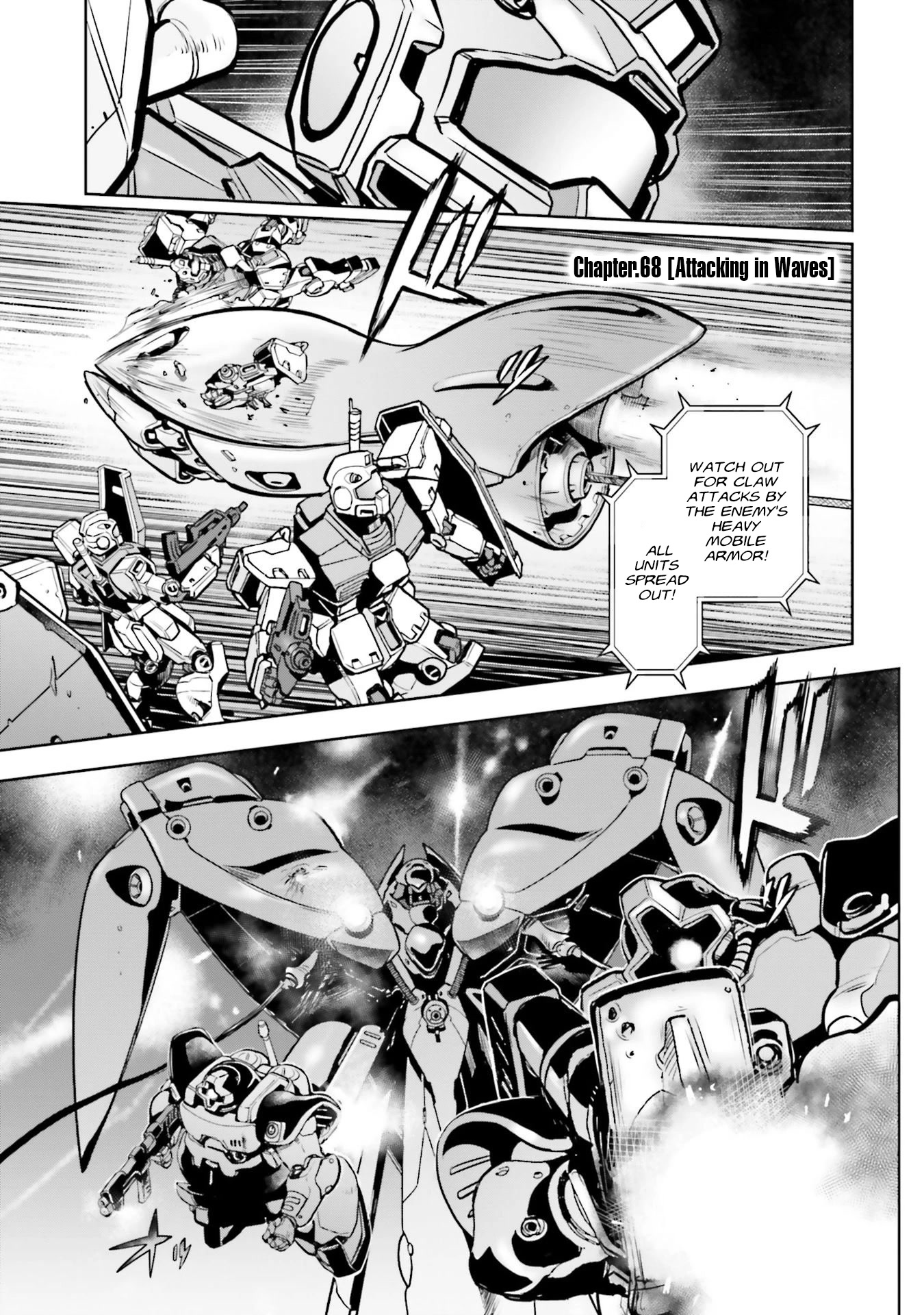 Kidou Senshi Gundam 0083 Rebellion Chapter 68 page 1 - Chapter 68: Attacking in Waves