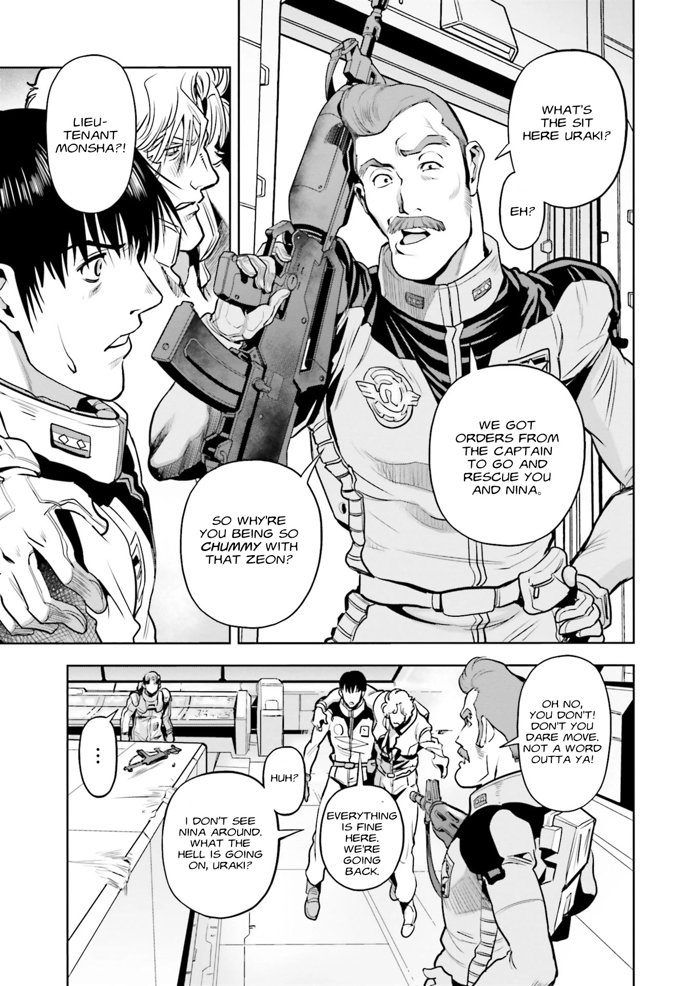 Kidou Senshi Gundam 0083 Rebellion Chapter 77 page 12 - Chapter 77: Full retreat