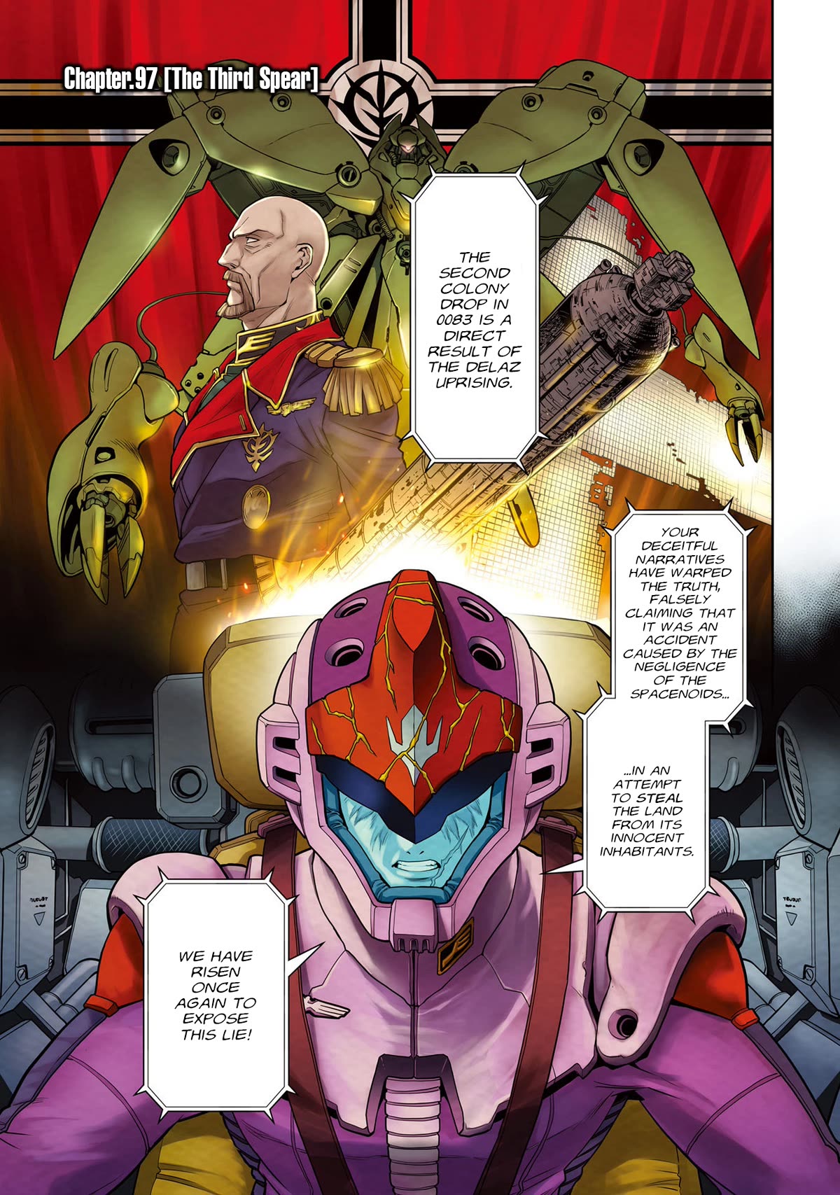 Kidou Senshi Gundam 0083 Rebellion Chapter 97 page 3 - Chapter 97: The Third Spear