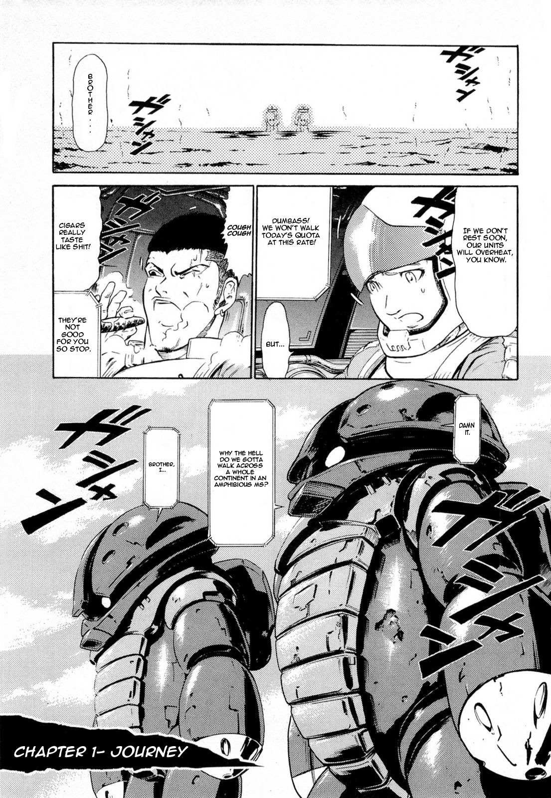 Kidou Senshi Gundam Aggai - Hokubei Oudan 2250 Mile Chapter 1 page 7 - Chapter 1: Journey