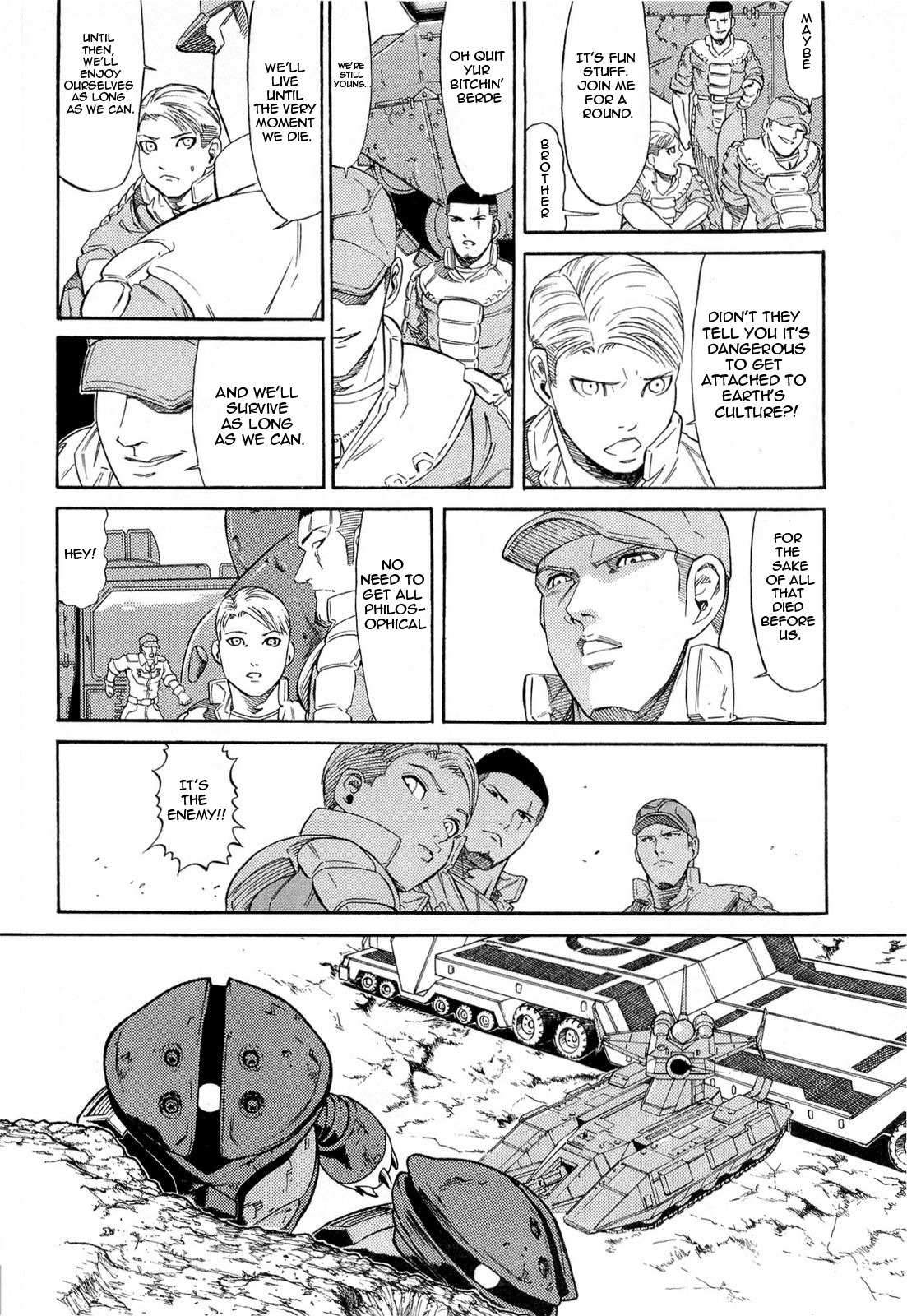 Kidou Senshi Gundam Aggai - Hokubei Oudan 2250 Mile Chapter 2 page 6 - Chapter 2: Baseball