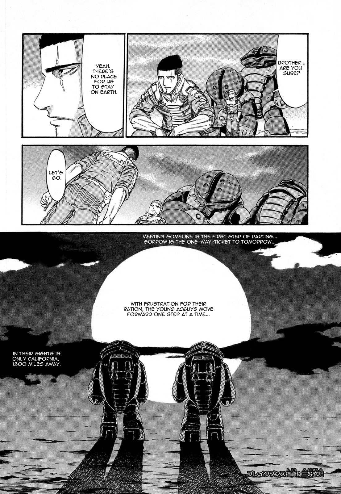 Kidou Senshi Gundam Aggai - Hokubei Oudan 2250 Mile Chapter 3 page 17 - Chapter 3: Break Dancing