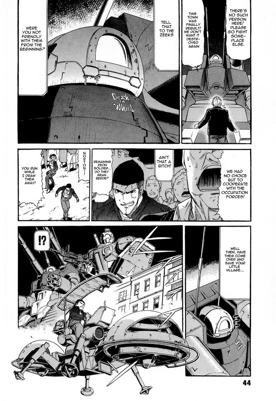 Kidou Senshi Gundam Aggai - Hokubei Oudan 2250 Mile Chapter 3 page 7 - Chapter 3: Break Dancing