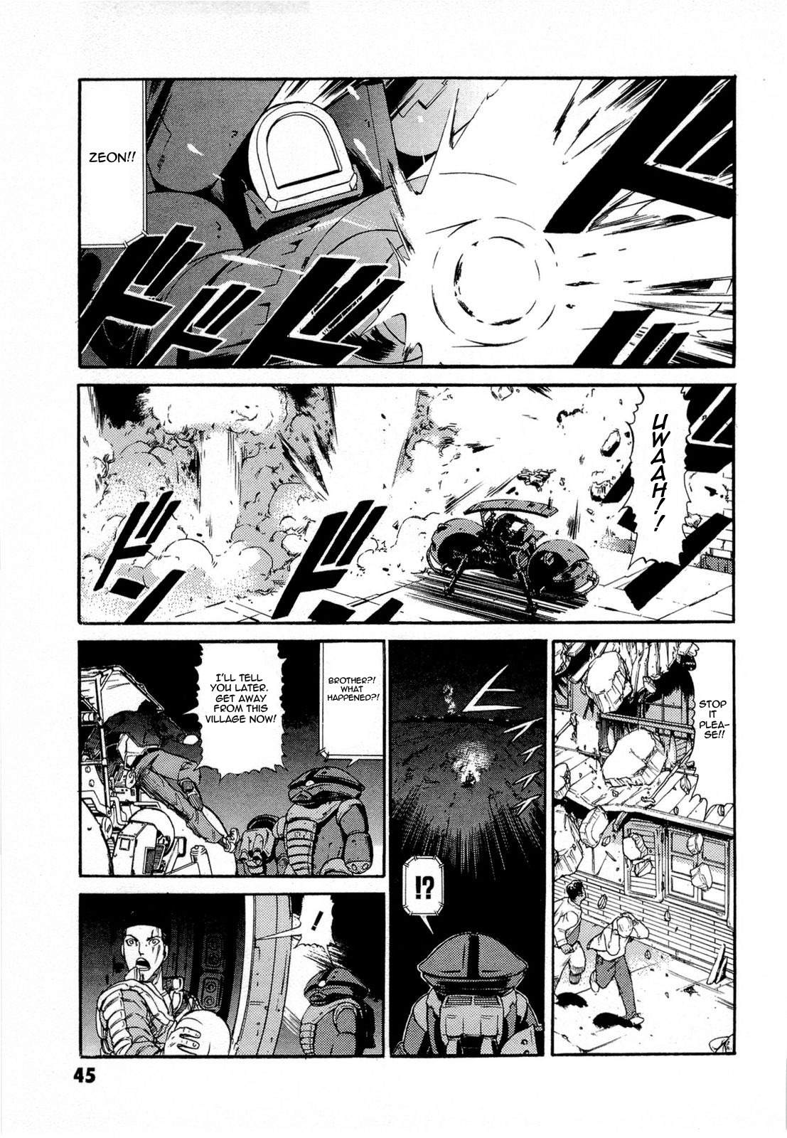 Kidou Senshi Gundam Aggai - Hokubei Oudan 2250 Mile Chapter 3 page 8 - Chapter 3: Break Dancing