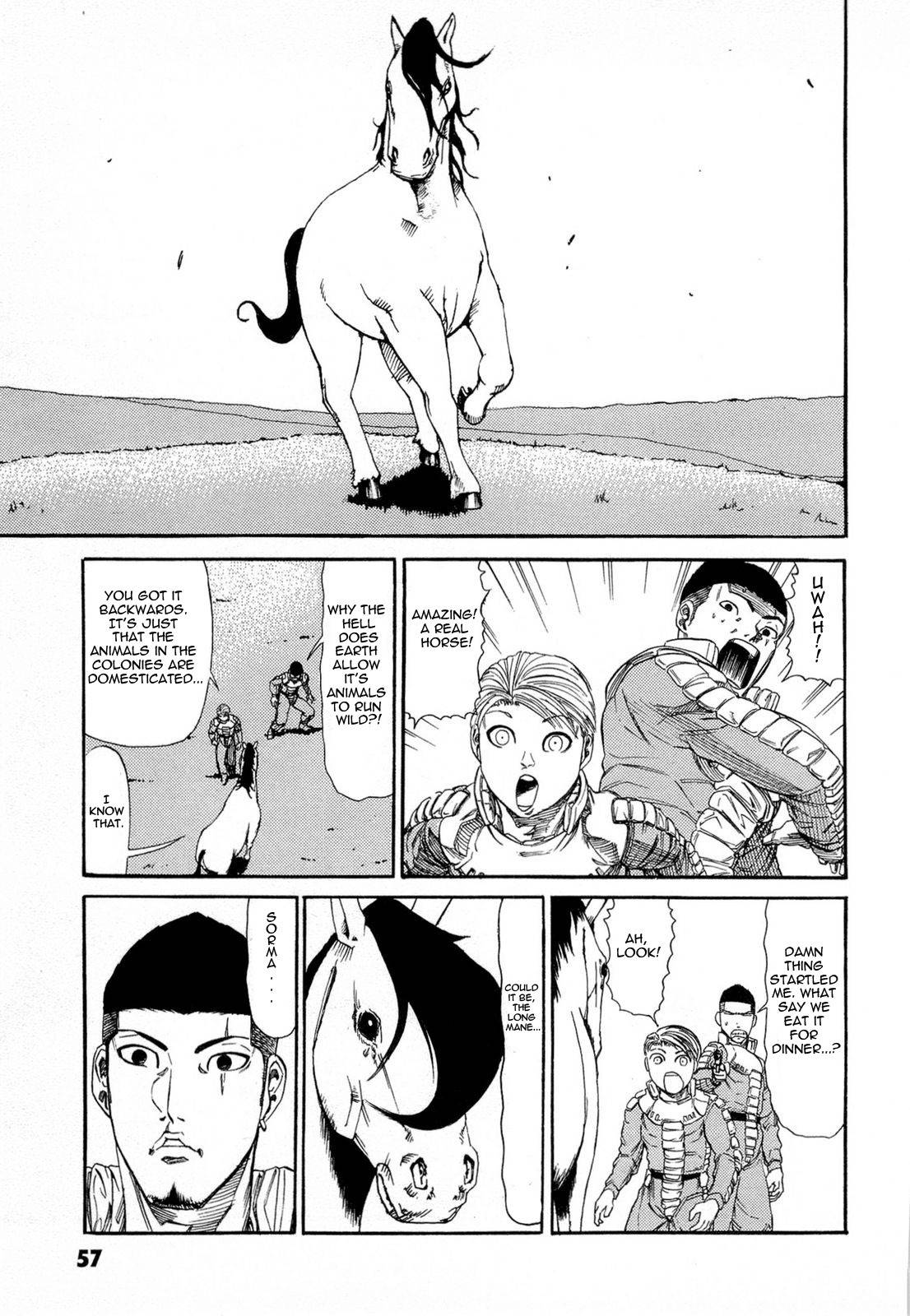 Kidou Senshi Gundam Aggai - Hokubei Oudan 2250 Mile Chapter 4 page 3 - Chapter 4: Wild Horse